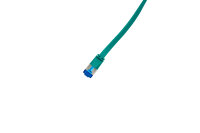 CAT6A Slimpatchkabel, U/FTP, flach, grün 0.15M