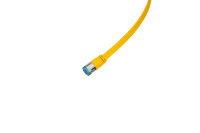 CAT6A Slimpatchkabel, U/FTP, flach, gelb 10M